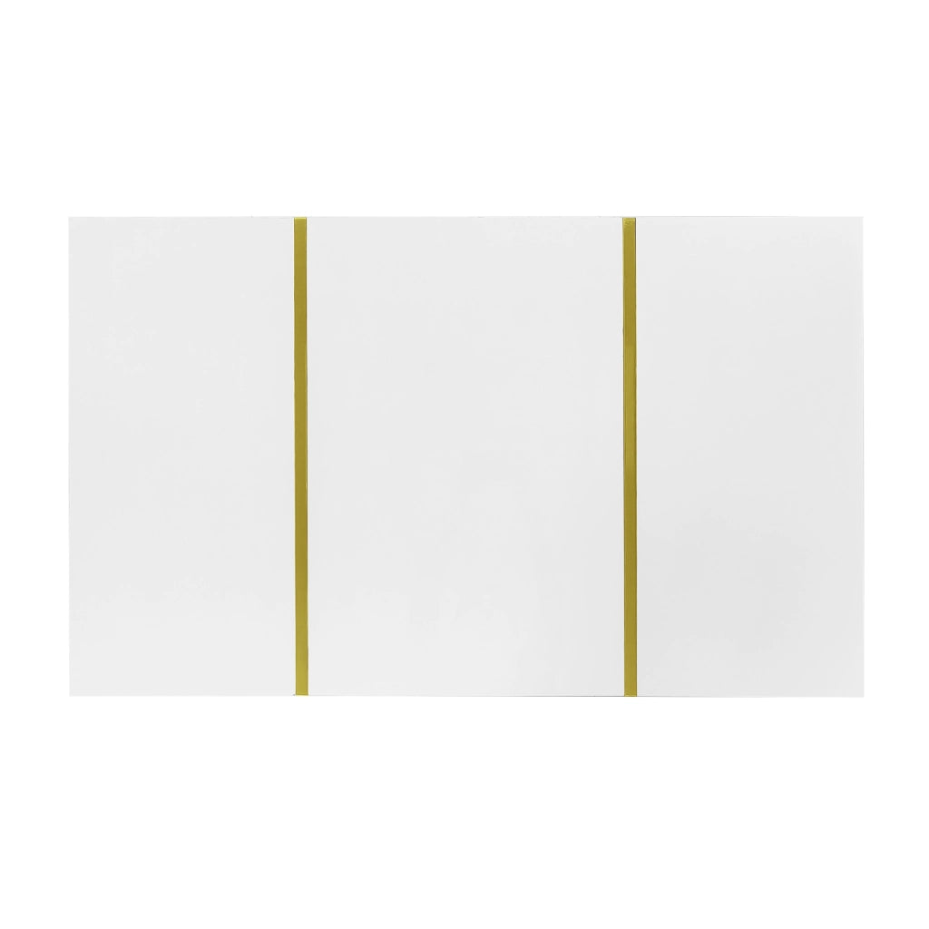 OKWISH Tavolino da Salotto Rettangolare con 2 Cassetti, Finitura Lucida, per Soggiorno, MDF, Bianco, 100 x 60 x 41.5 cm