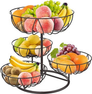 Fruitrek 4 livelli frutta rimovibile per tavolo cucina grande capacità metallo decorativo
