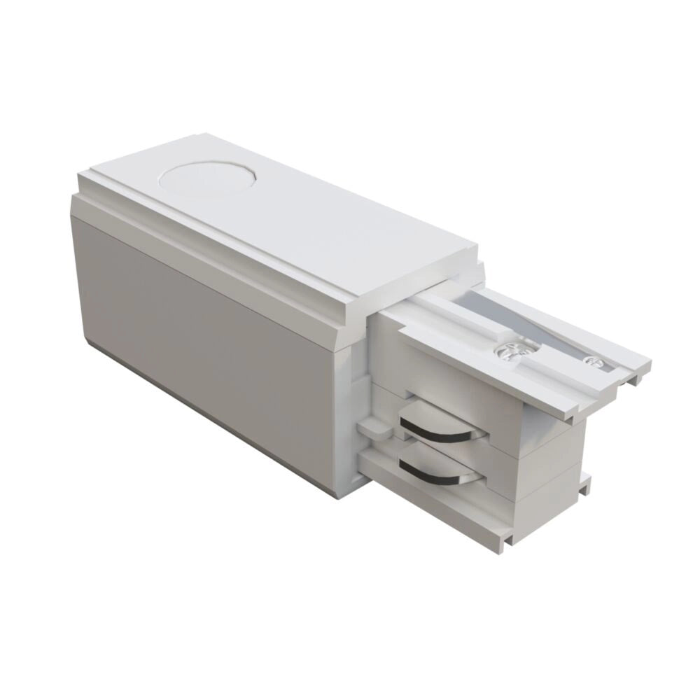 Connettore Per Binario Plastica 10Cm Bianco Destro