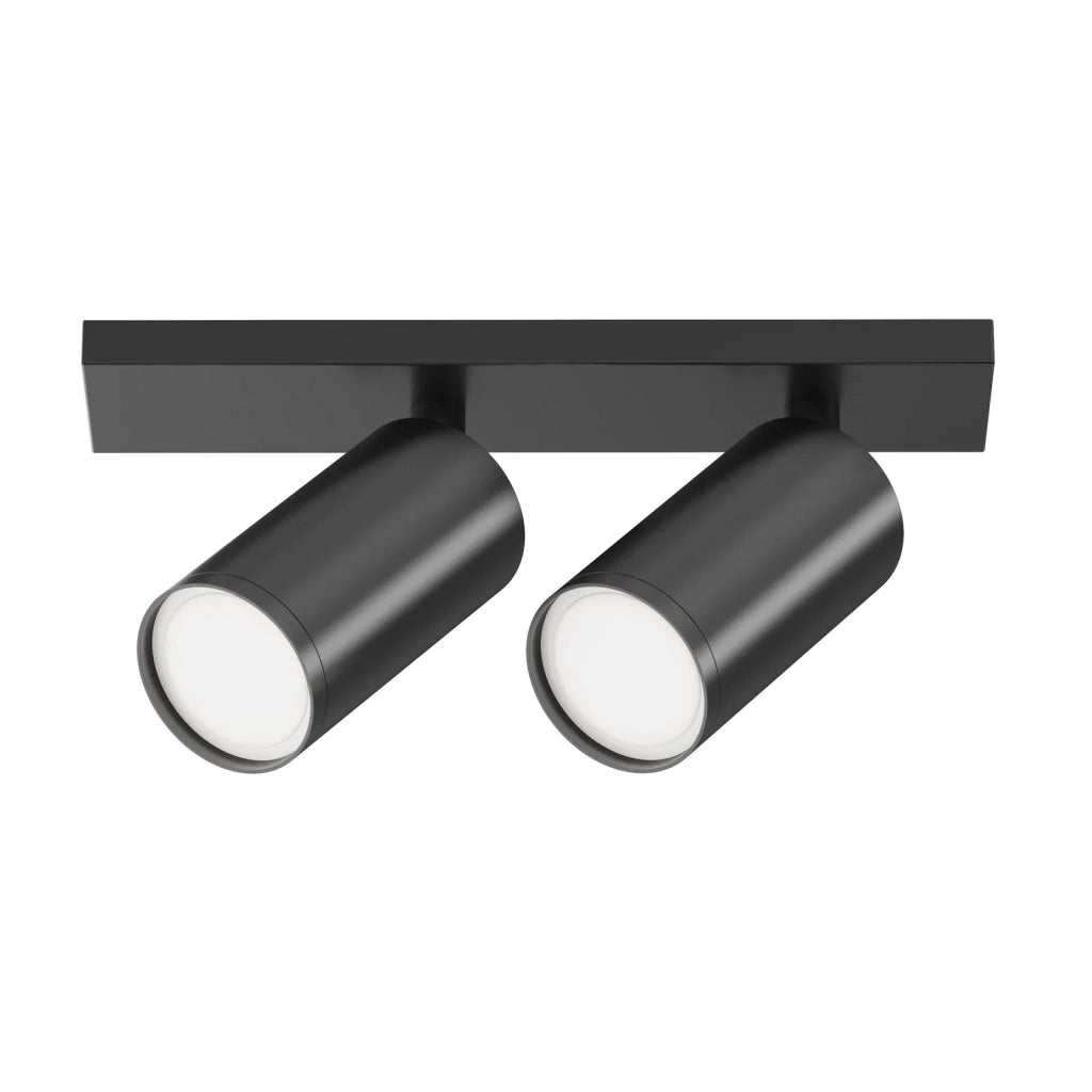Maytoni Lampada da soffitto moderna FOCUS S 2 luci GU10 nero metallo