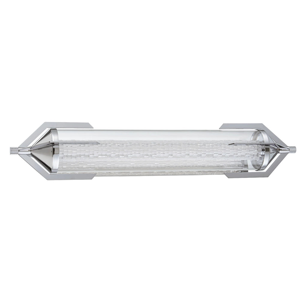 Applique bagno retro cromata tubo vetro 70cm LED 23W