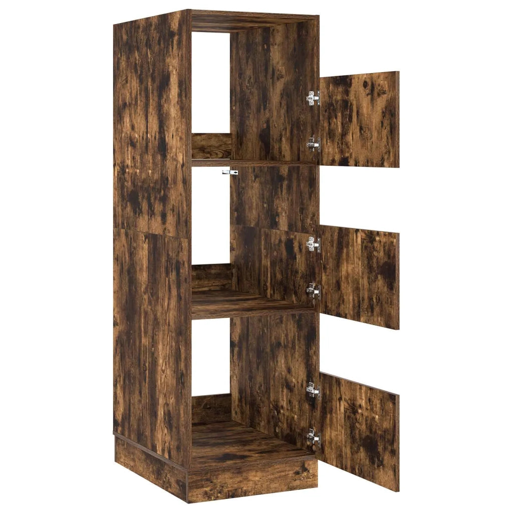 Mobile da lavanderia con porta Rovere fumé 50 x 68 x 162 cm 3422796