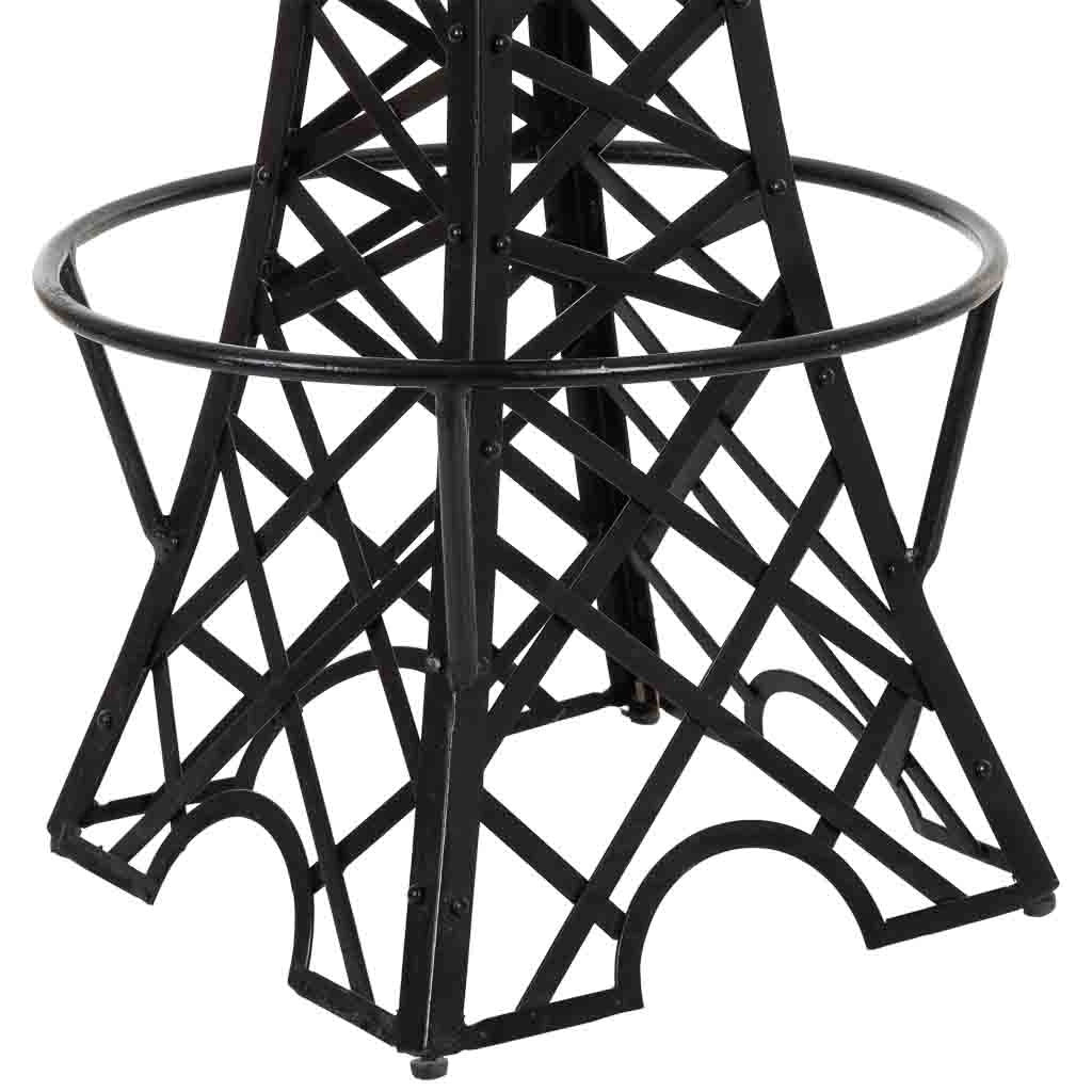 Sgabello nero con seduta rotonda 42x42x80h cm