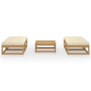 Set Divani da Giardino 5 pz con Cuscini Legno Massello di Pino 3076292