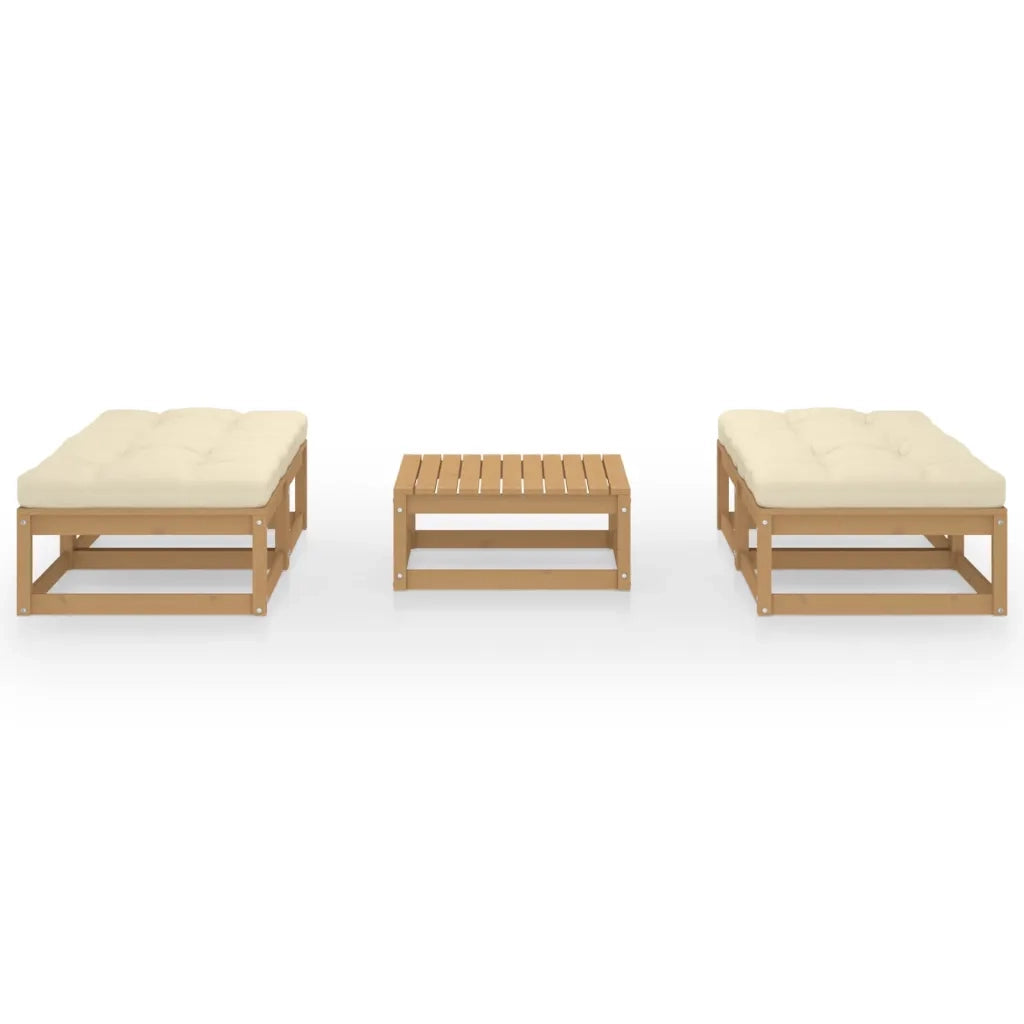 Set Divani da Giardino 5 pz con Cuscini Legno Massello di Pino 3076292