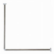 Trade Shop - Bastone Asta Per Tenda Doccia Barra A L 2 Lati Angolare Alluminio 80x80cm 69372 -