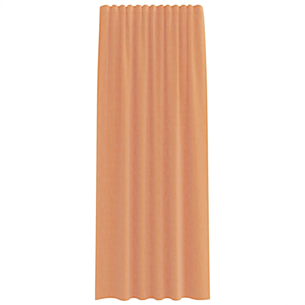 Tende in Voile con Tasche per Aste 2 pz Terracotta