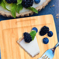 Vassoio Aperitivo Porta Bicchiere in Legno di Bambù 2pz 26x14cm Colore Naturale