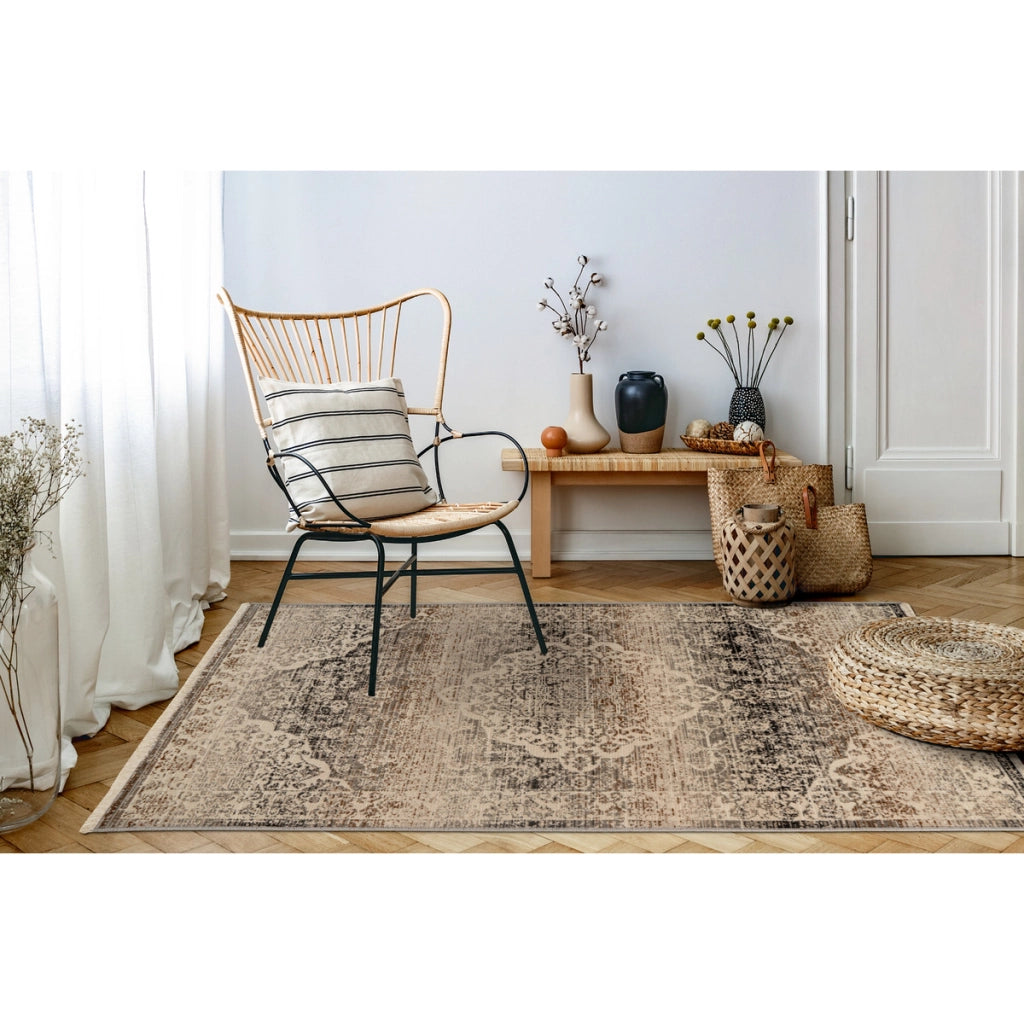 Tappeto Charin 700 Beige in stile orientale 120x170 cm