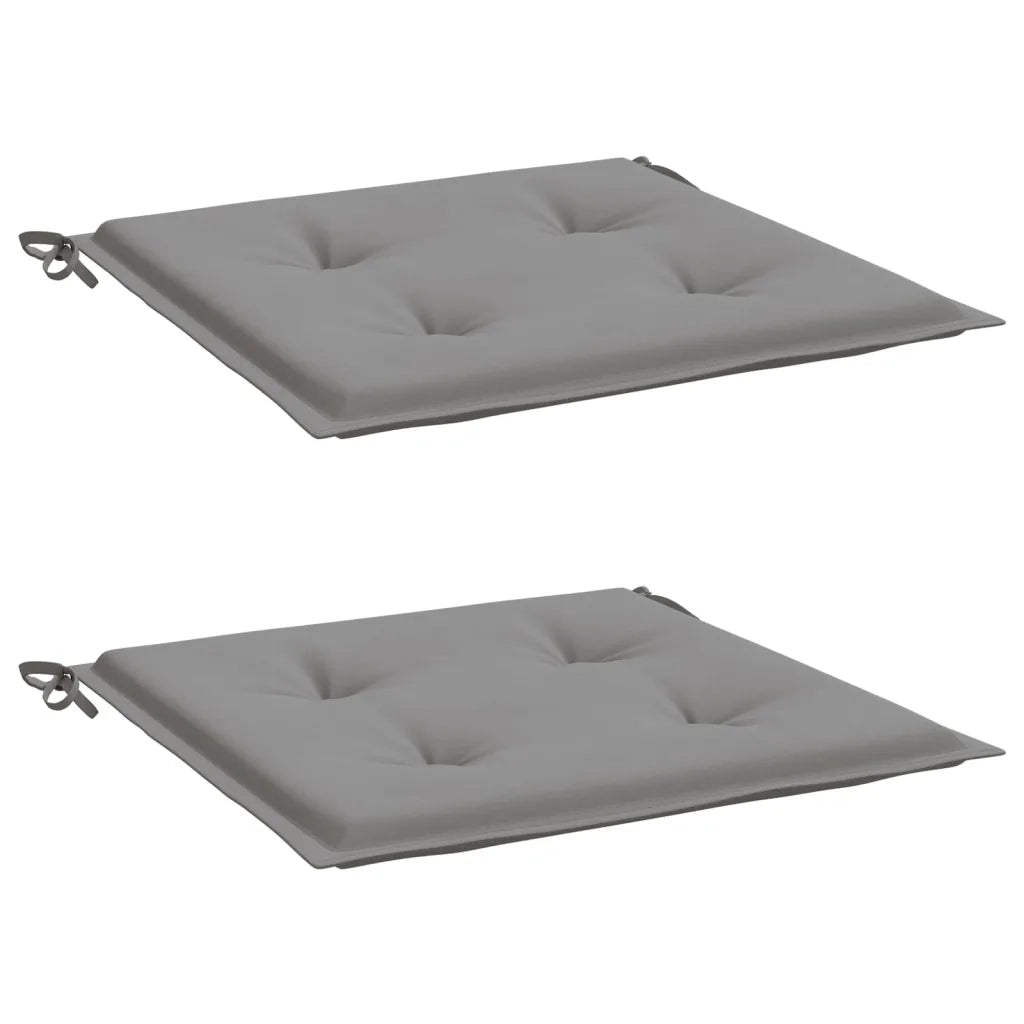 Cuscini per Sedia 2 pz Grigi 50x50x4 cm in Tessuto Oxford 47597