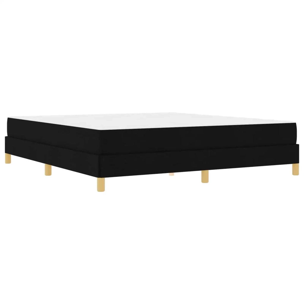 Letto a molle con materasso Nero 180 x 200 cm Tessuto 3398586