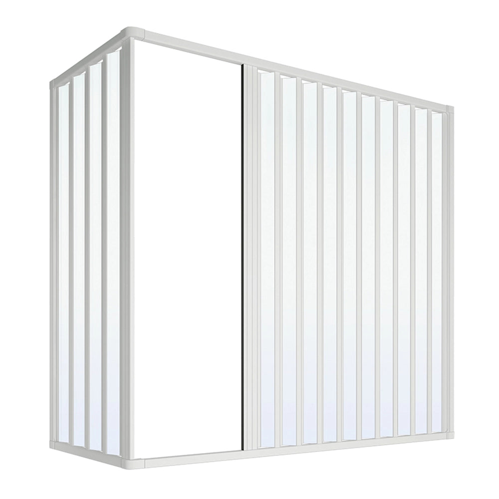 Box doccia angolare 70x100 a soffietto in PVC con apertura centrale Teti