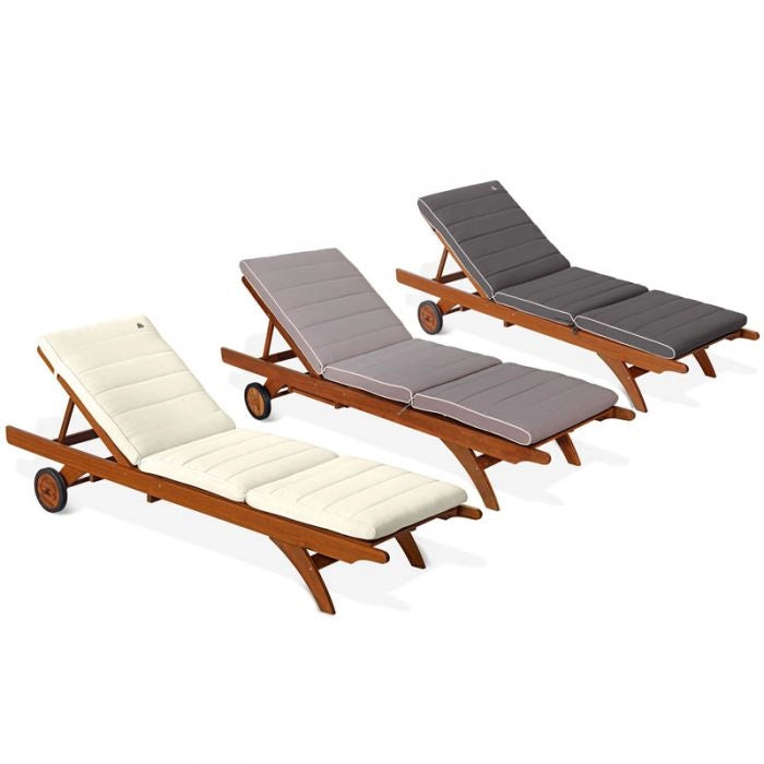 Materassino per lettino prendisole, 200x64 cm - Materassino Per Lettino Prendisole, 200x64 Cm Tortora Con Bordino Ecru