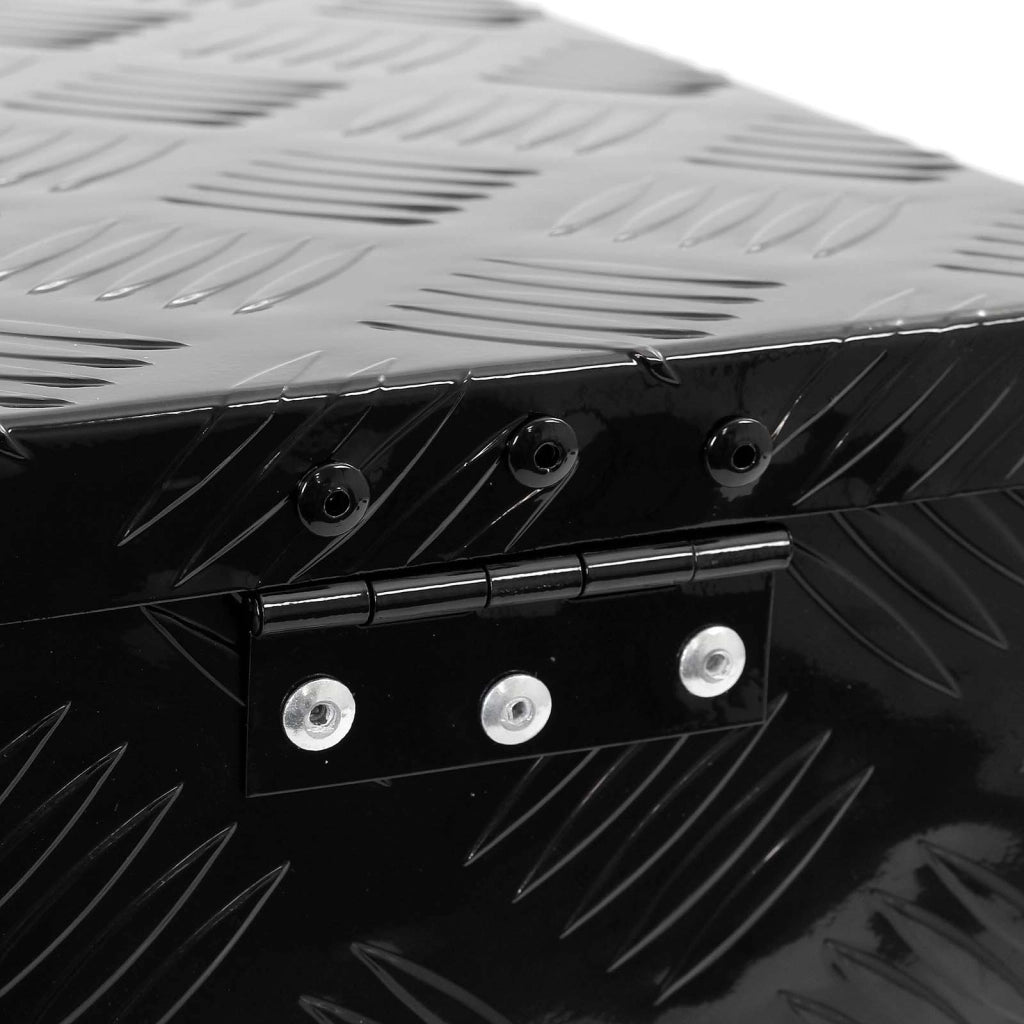 Cassetta portattrezzi in alluminio 50,8x30,5x24cm, nero, con chiave
