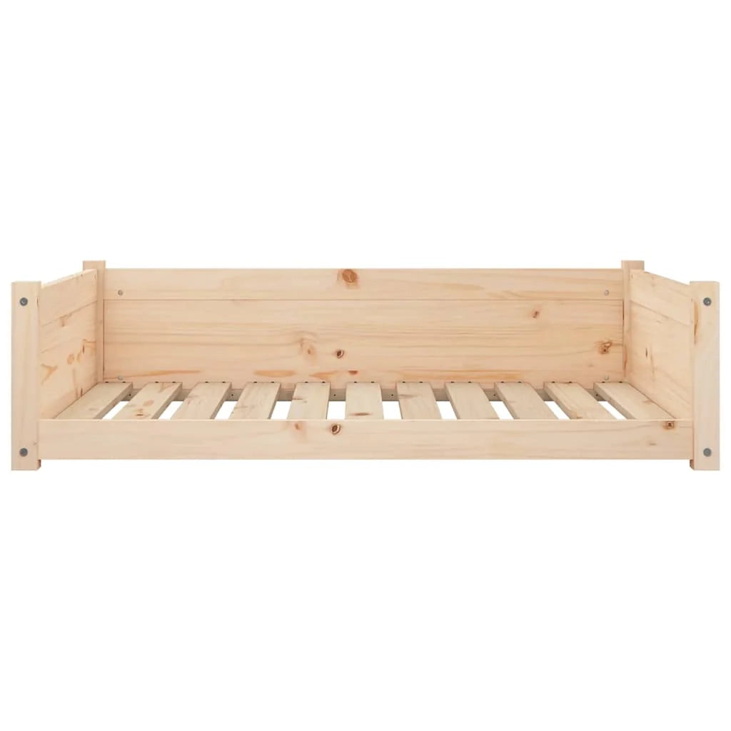 Divano a forma di cesto per cani comodo 95,5 x 65,5 x 28 cm in legno massello di pino marrone 02_0043029