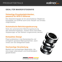 Set di anelli di prolunga macro per Sony E, per APS- C da 10, 16, 21 mm, per obiettivi di fotocamere, ideali per macrofotografia