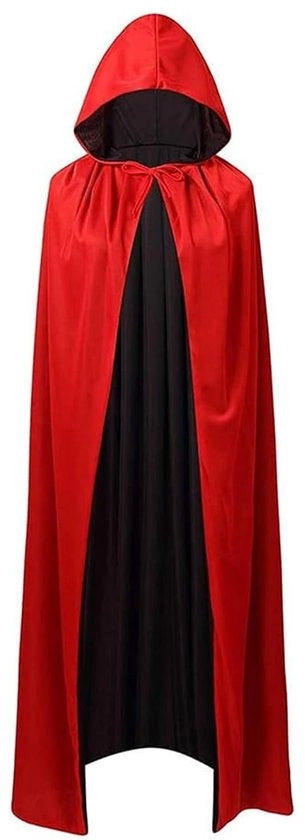 Cappuccio Unisex Halloween - Capo Omkeerbaar - 150 cm - Felpa a Doppio Strato - Materiale soffice e respirante - Cappuccio da Costume