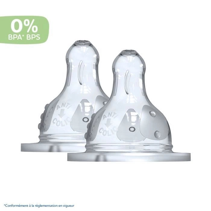 DODIE Initiation Teat + Supernova round 3 speed - wide neck - +6 months - flow silicone 3 - set of 2