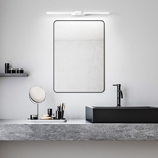 Applique Moderna Line Metallo Bianco Acrilico Led 16W 3000K