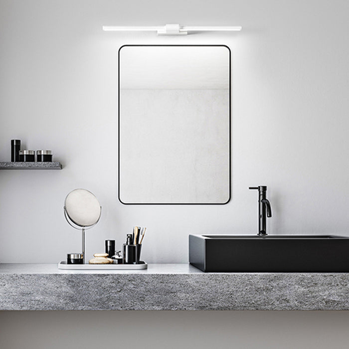 Applique Moderna Line Metallo Bianco Acrilico Led 16W 3000K