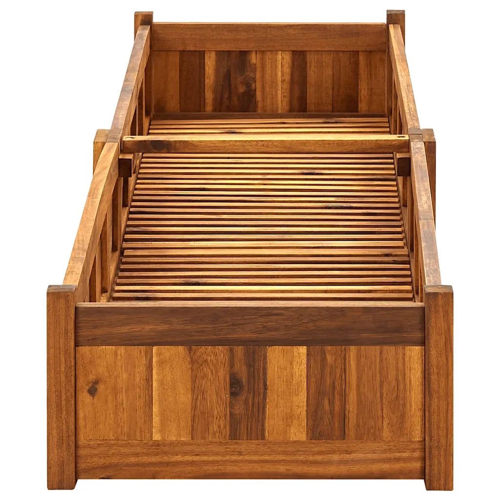 Letto Rialzato da Giardino in Legno di Acacia 200x50x25 cm 42568
