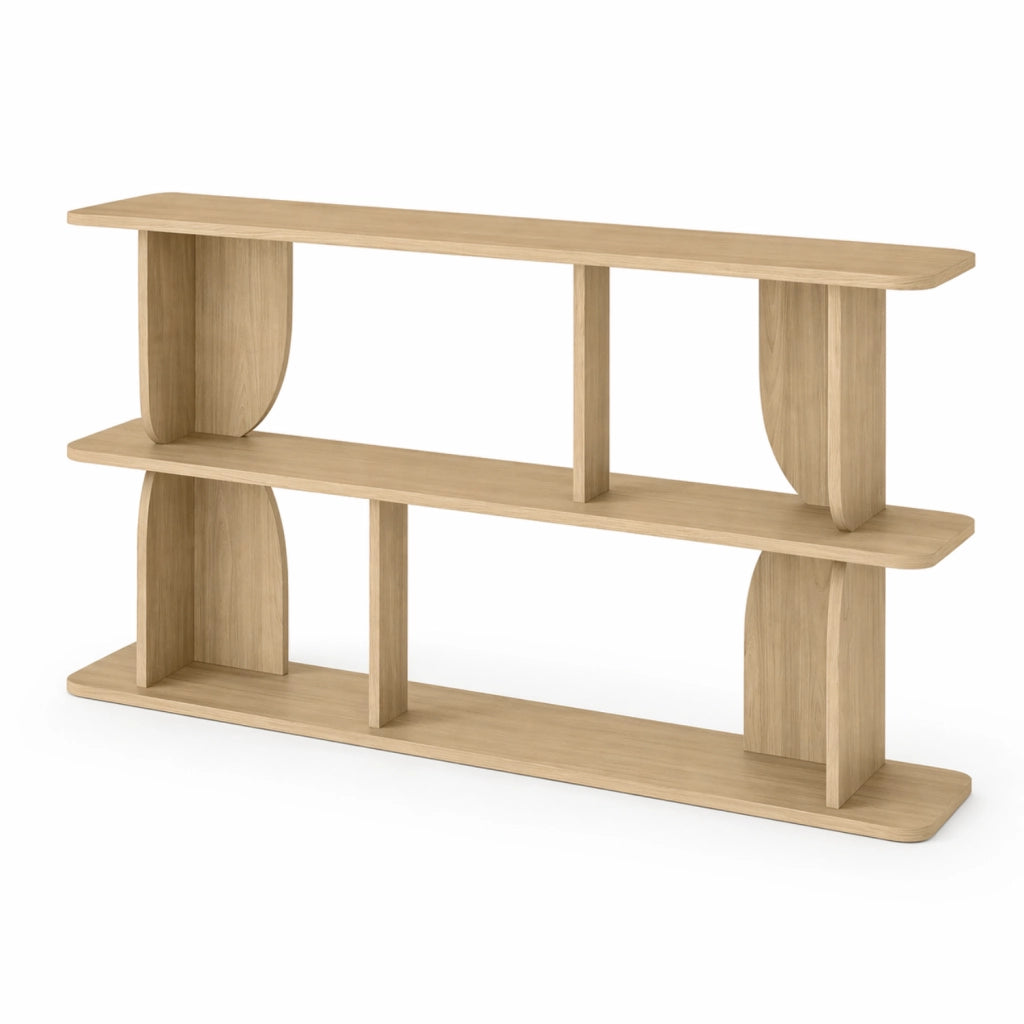 Libreria Moderna Con 4 Vani A Giorno E 3 Ripiani Design Moderno Minimal Mobile Per Soggiorno Corridoio Studio Ufficio Stile Contemporaneo In Melaminico 160 X 74 X 34 Cm Rovere Naturale