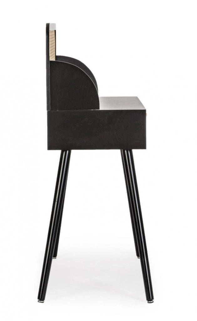 Consolle 2 Cassetti Legno Nero Stile Moderno da Interno - JOSIE