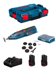 Utensile Multifunzione BOSCH GRO 12V-35 (2 x 2,0 Ah + GAL12V-40 + L-Boxx 102 + Accessori)