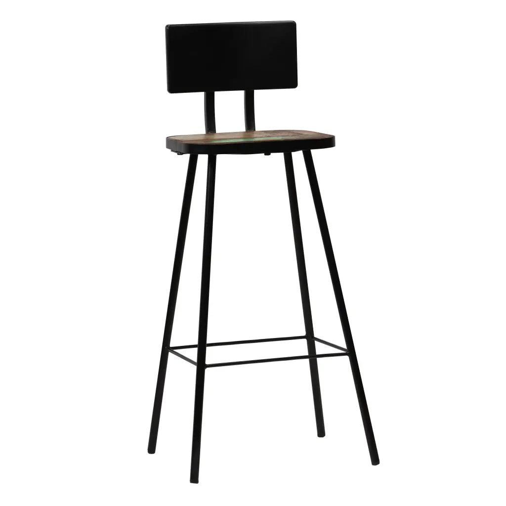 Sedie da Bar 4 pz Legno Massello di Recupero cod mxl 75234