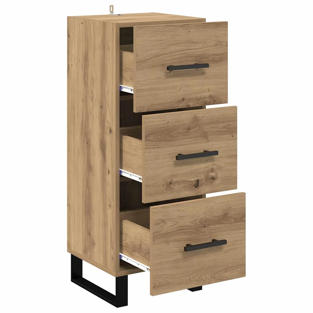 Credenza con Cassetto-Buffet-Armadio da cucina Rovere artigianale 34,5 x 34 x 90 cm