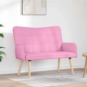 Sofa a Due Posti Rosa 115 x 61 x 87 cm Tessuto 42028901