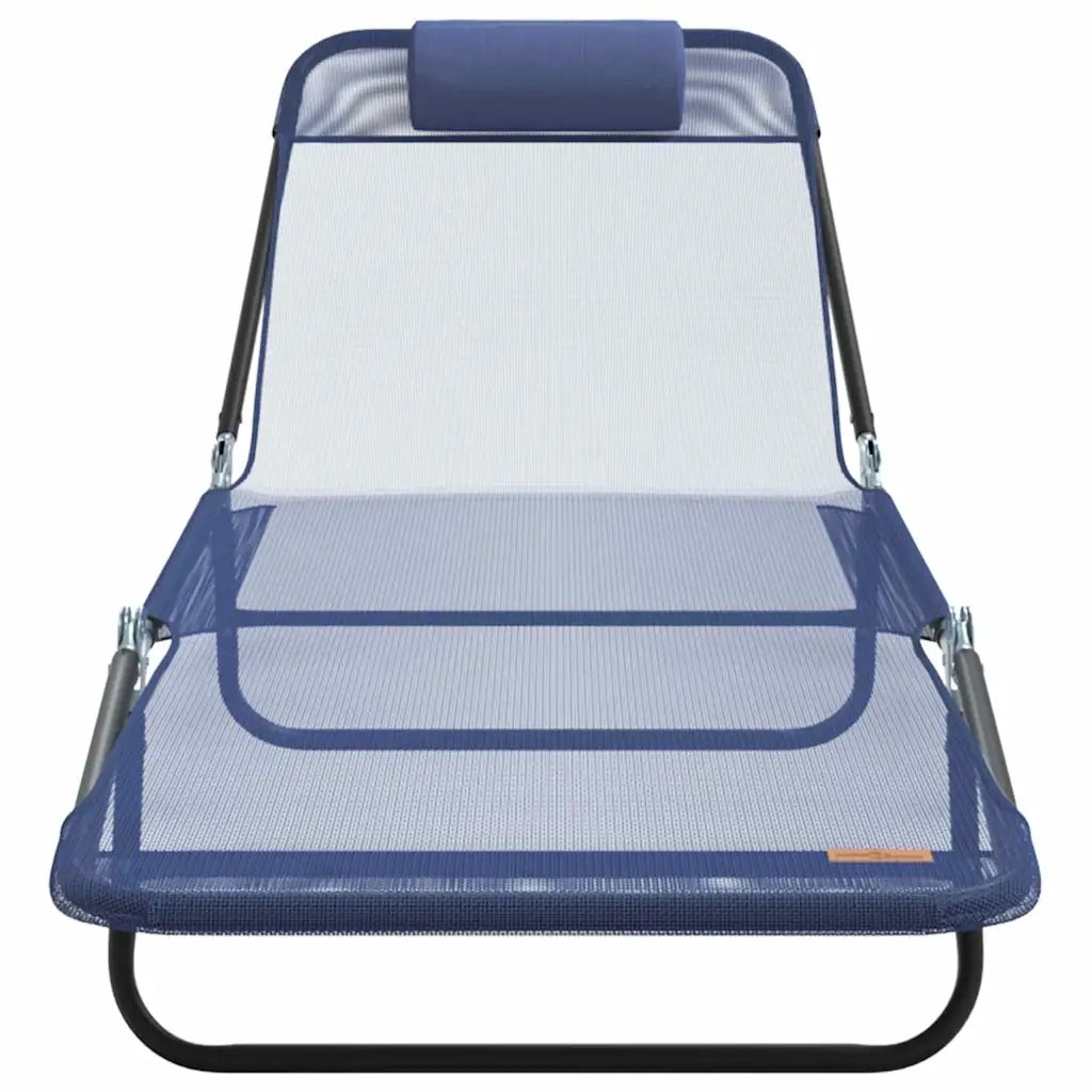 Lettino Prendisole | Sdraio da giardino | Lettino da sole pieghevole Blu navy 182 x 55 x 85,5 cm