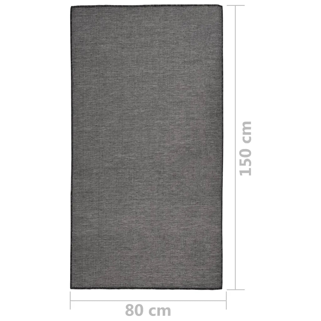 Tappeto da Esterni a Tessitura Piatta 80x150 cm Grigio cod mxl 61821
