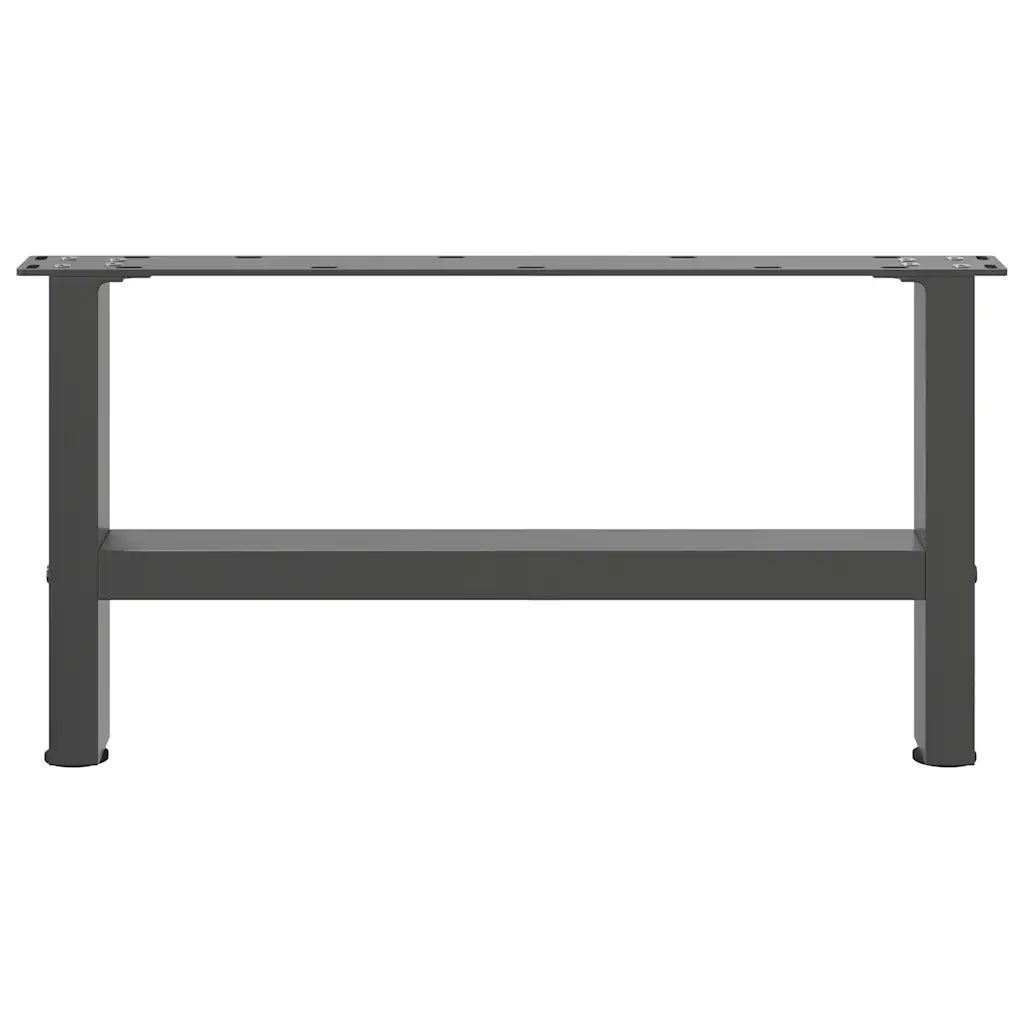 Gambe per Tavolino da Caff¨¨ Antracite 2 pz-Set di 2 Gamba per Tavolo 70x(30-31) cm Acciaio