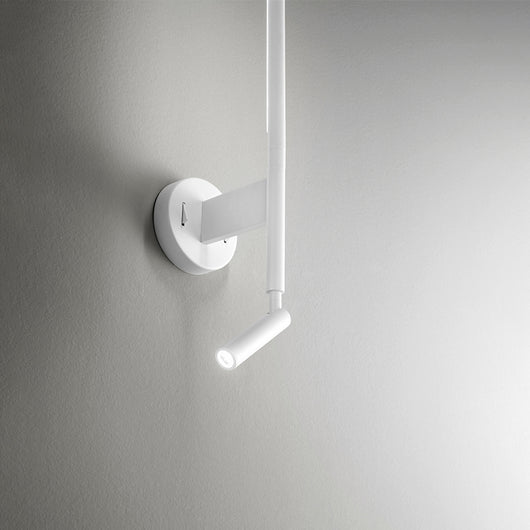 Applique Moderna Ramon Metallo Bianco Acrilico Led 12W 3000K
