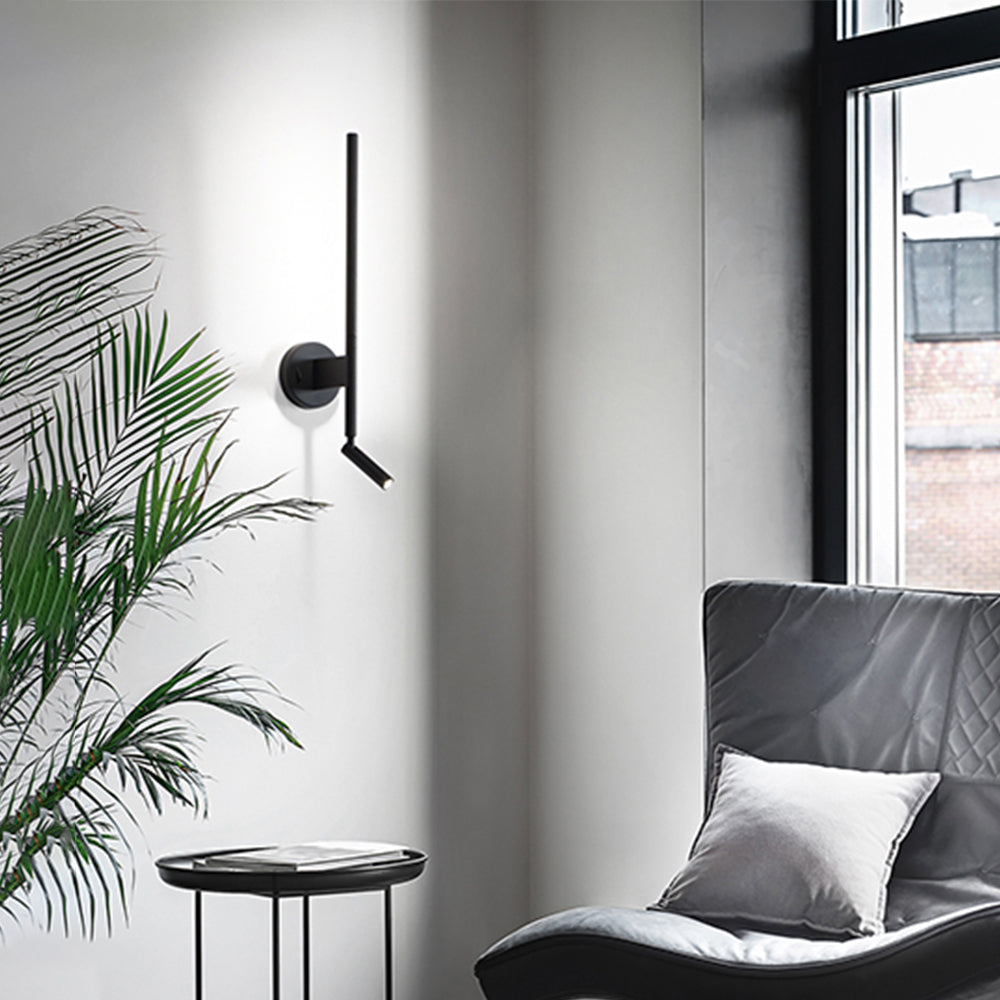 Applique Moderna Ramon Metallo Nero Acrilico Led 12W 3000K