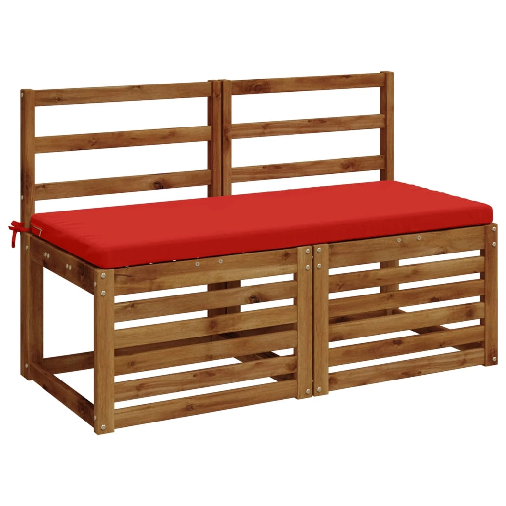 Cuscini per Panchina a 2 Pezzi SOEST 2 pz 100% Poliestere Rosso 949363