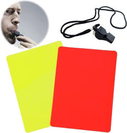 Set di cartellini per arbitro per calcio - Set di partenza per set di arbitro sportivo - Cartellini rossi e gialli