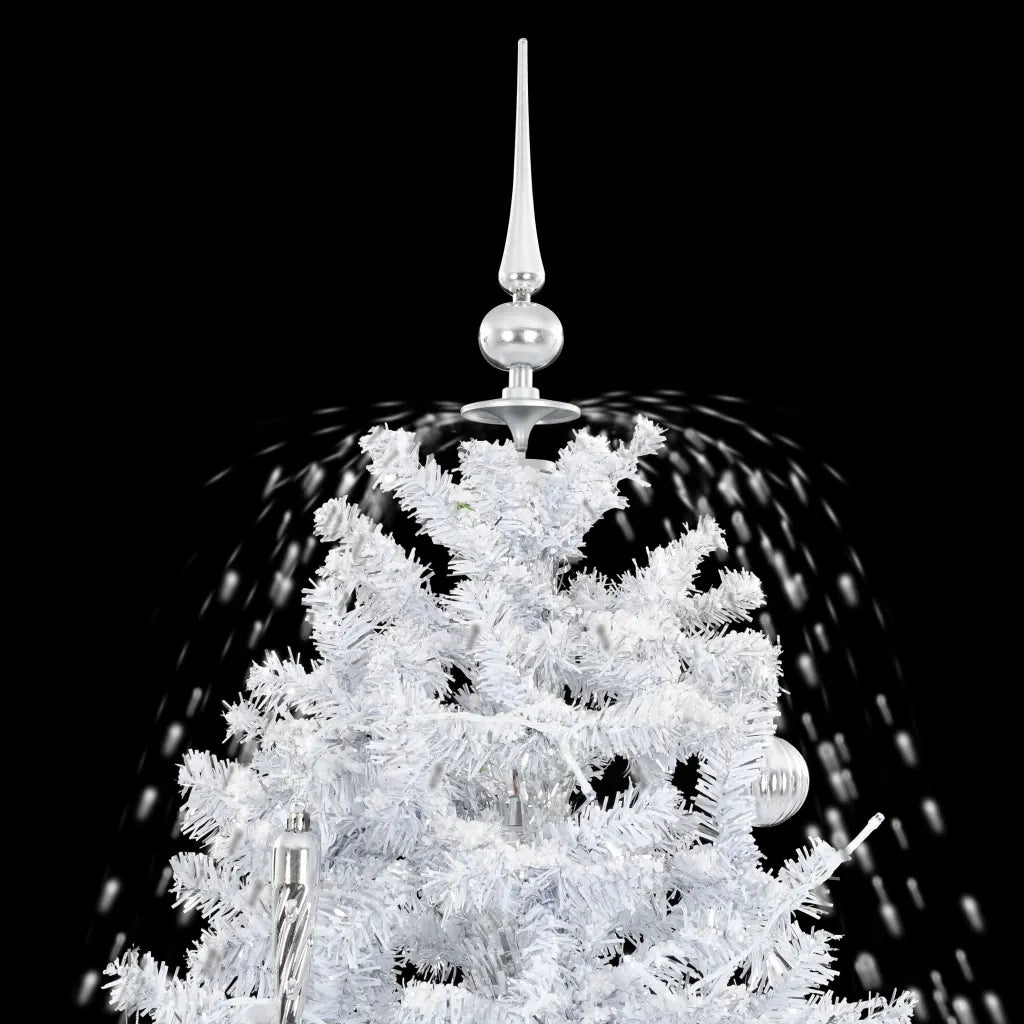 Albero di Natale | Decorazioni natalizie con Neve e Base a Ombrellone Bianco 140 cm