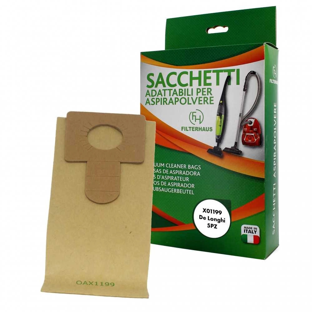 5PZ Sacchetti Carta Scopa Colombina De longhi vecchia serie - De Longhi