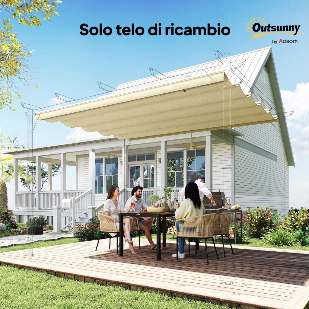 Copertura per Gazebo in Poliestere ¨C Zephmum ¨C Crema 250x255 cm