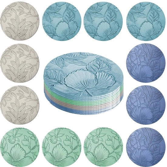 Set di sospensioni in vetro da 12, Sospensioni per fiori 10cm Sospensioni in vetro sospensioni in pelle Tavolo sospensioni impermeabili Antiscivolo lavabile look in pelle sospensioni