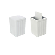 Pattumiera con Coperchio Basculante da Bagno Moderno Woody Colore: Bianco