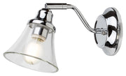 Applique bagno orientabile vetro E14 cromo Antoine Rabalux