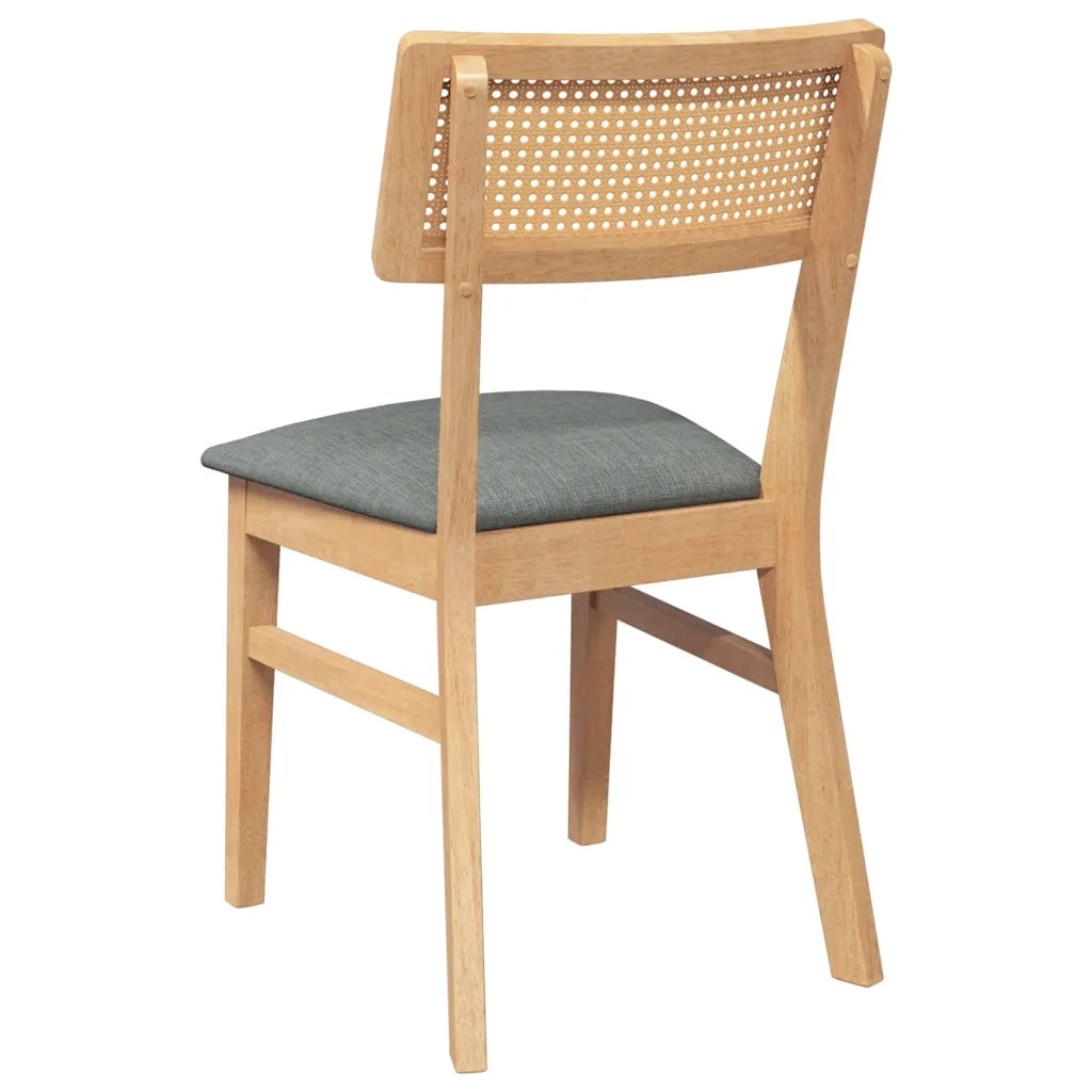 Sedie da Pranzo con Cuscini 2 pz in Legno Massello di Hevea 4102465
