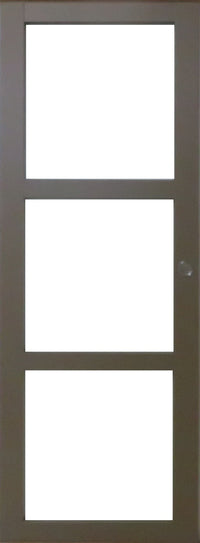 Porta Scorrevole Marrone Ral7006 Vetro Trasparente H204 x L73