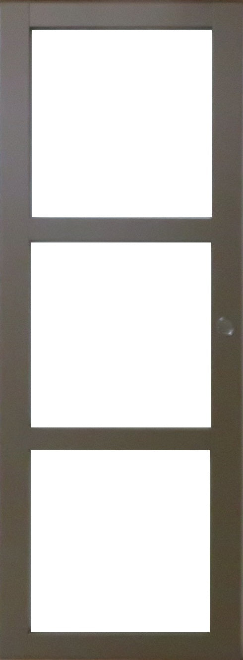 Porta Scorrevole Marrone Ral7006 Vetro Trasparente H204 x L73