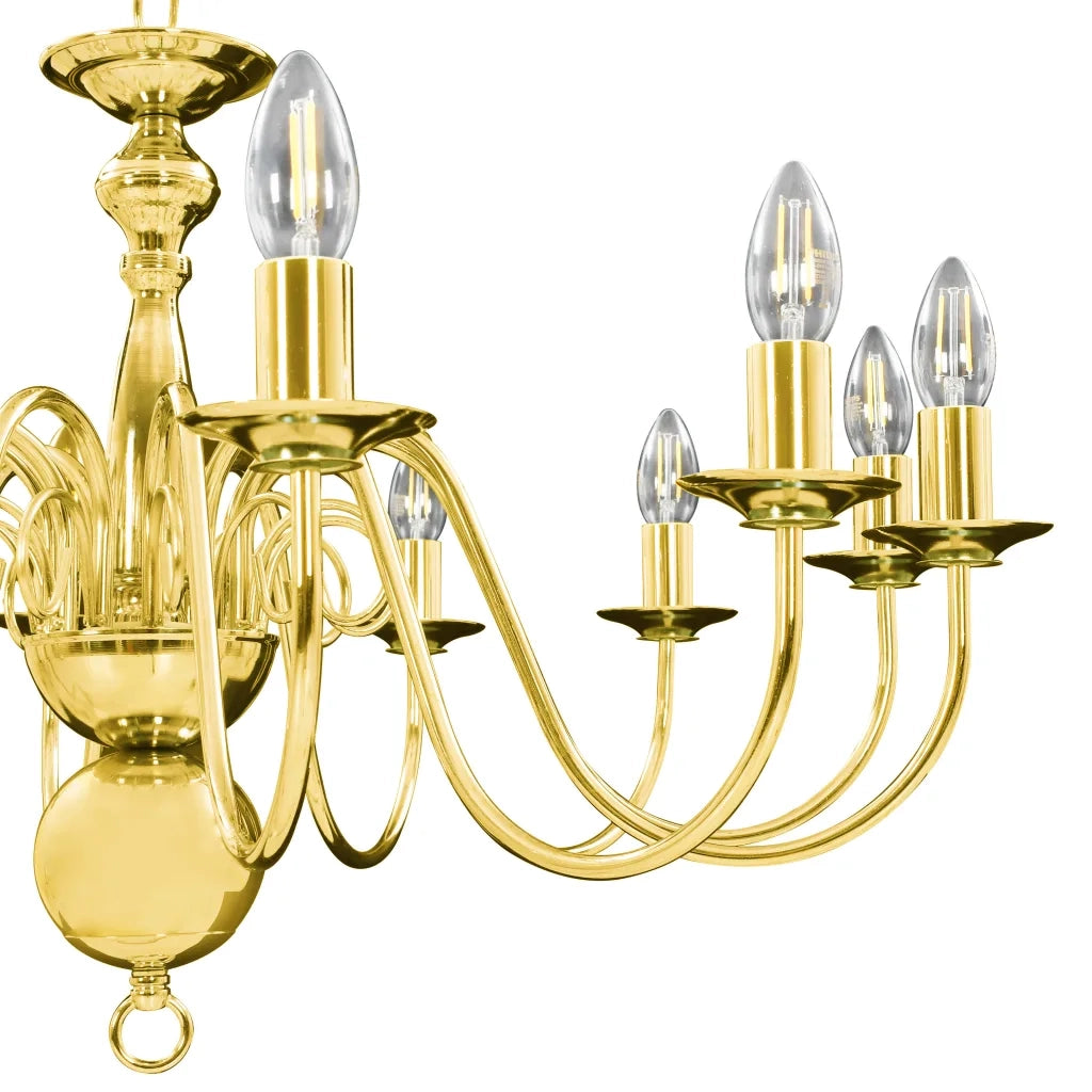 Lampada a sospensione classica 80 x 45 cm design elegante atmosfera accogliente in metallo color oro 02_0046429