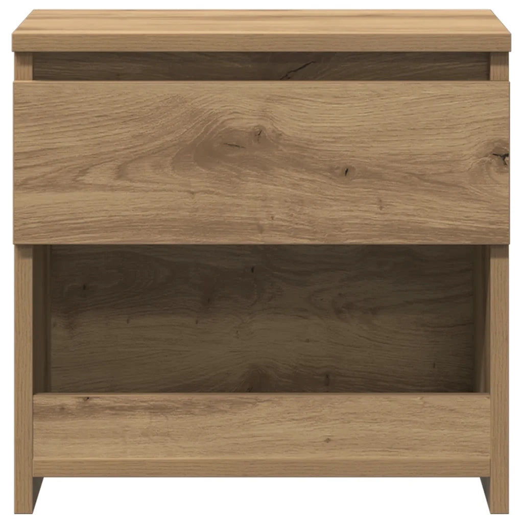 Comodino | Armadio da Notte | Mobiletto da notte Rovere Artigianale 40x30x39 cm in Legno Multistrato