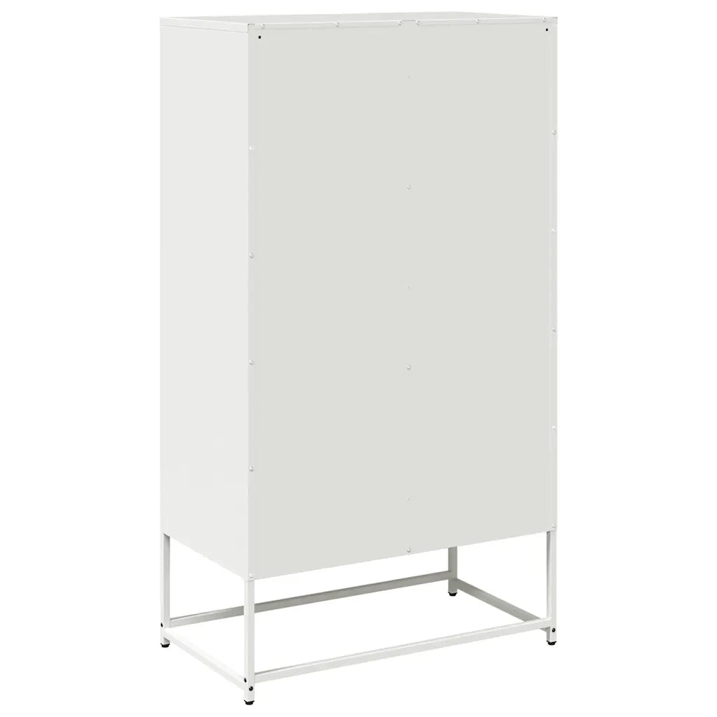 Credenza Bianca 68x39x123 cm in Acciaio 853361